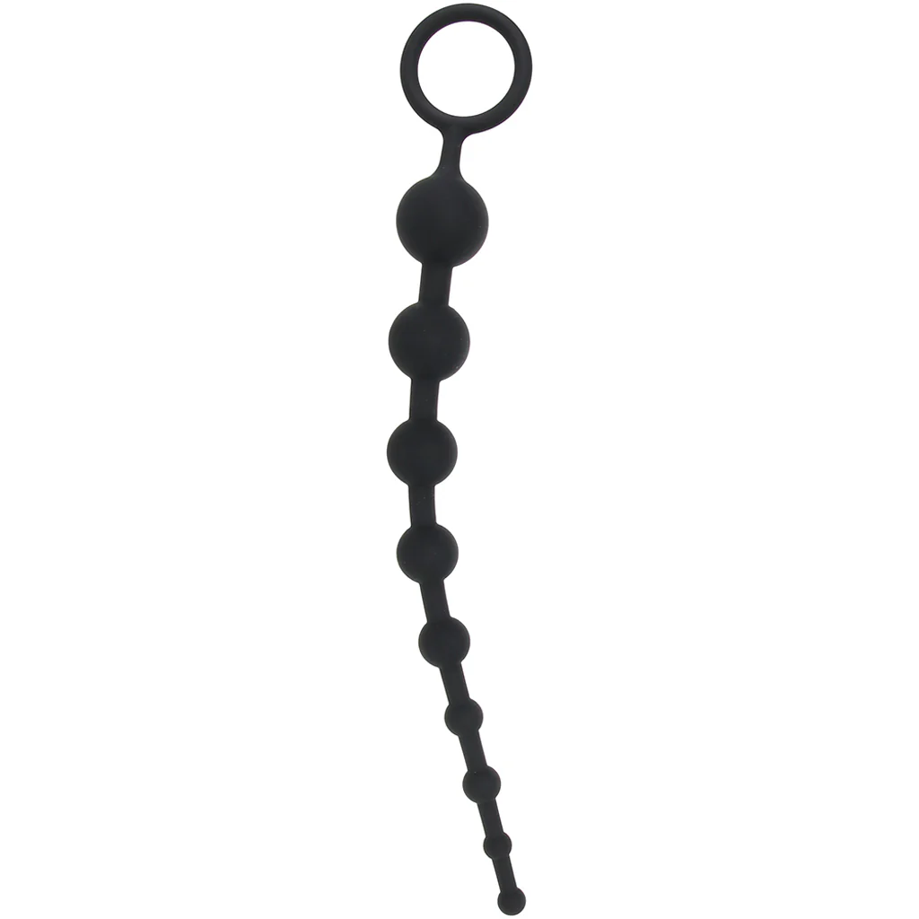All About Anal Seamless Anal Beads in Black