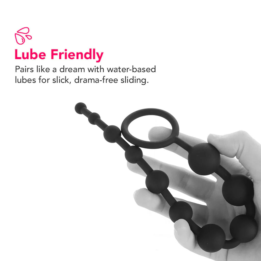 Anal Adventures Platinum Silicone Anal Beads - Image 4