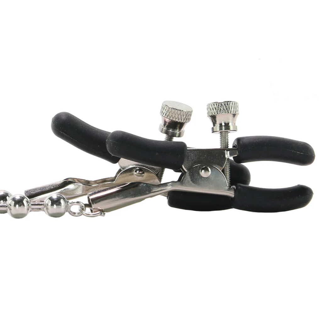 Beaded Nipple Clamps in Silver - Image 4