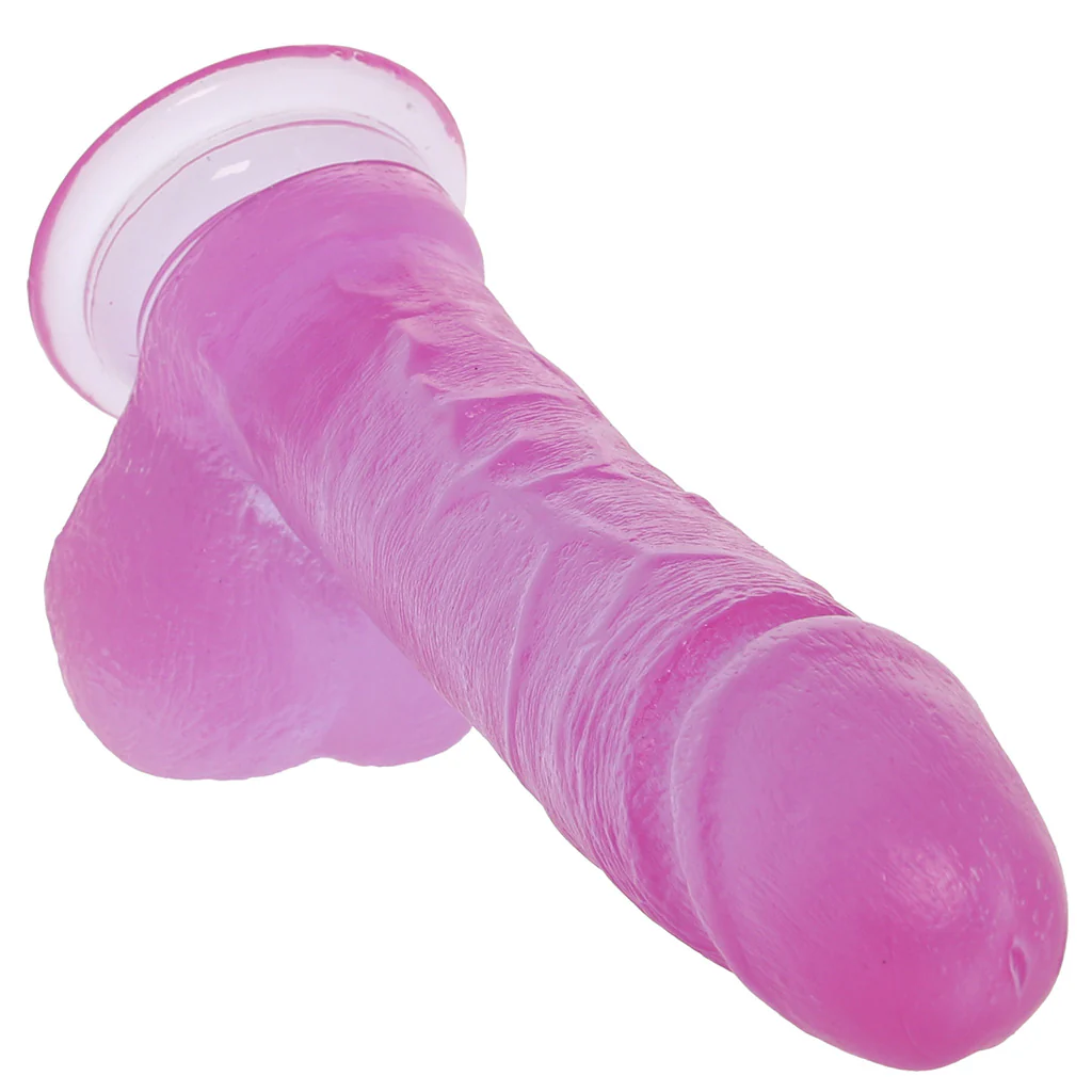 Crystal Jellies 8 Inch Realistic Ballsy Cock in Purple - Image 2