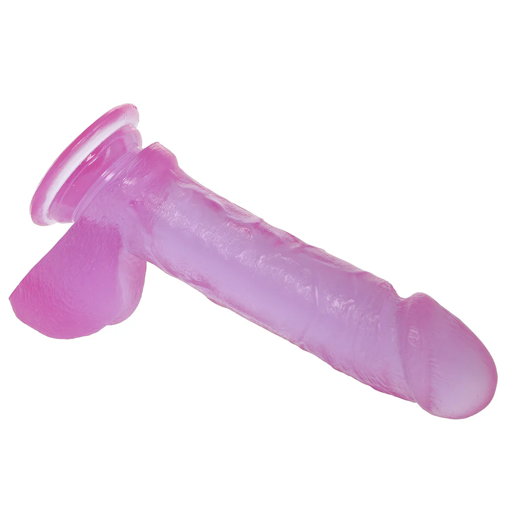 Crystal Jellies 8 Inch Realistic Ballsy Cock in Purple - Image 6