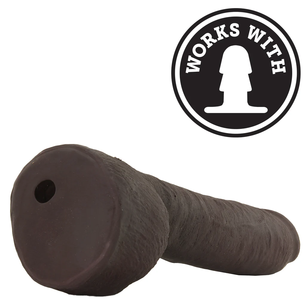 Hung ULTRASKYN Vac-U-Lock Dildo in Brown - Image 6