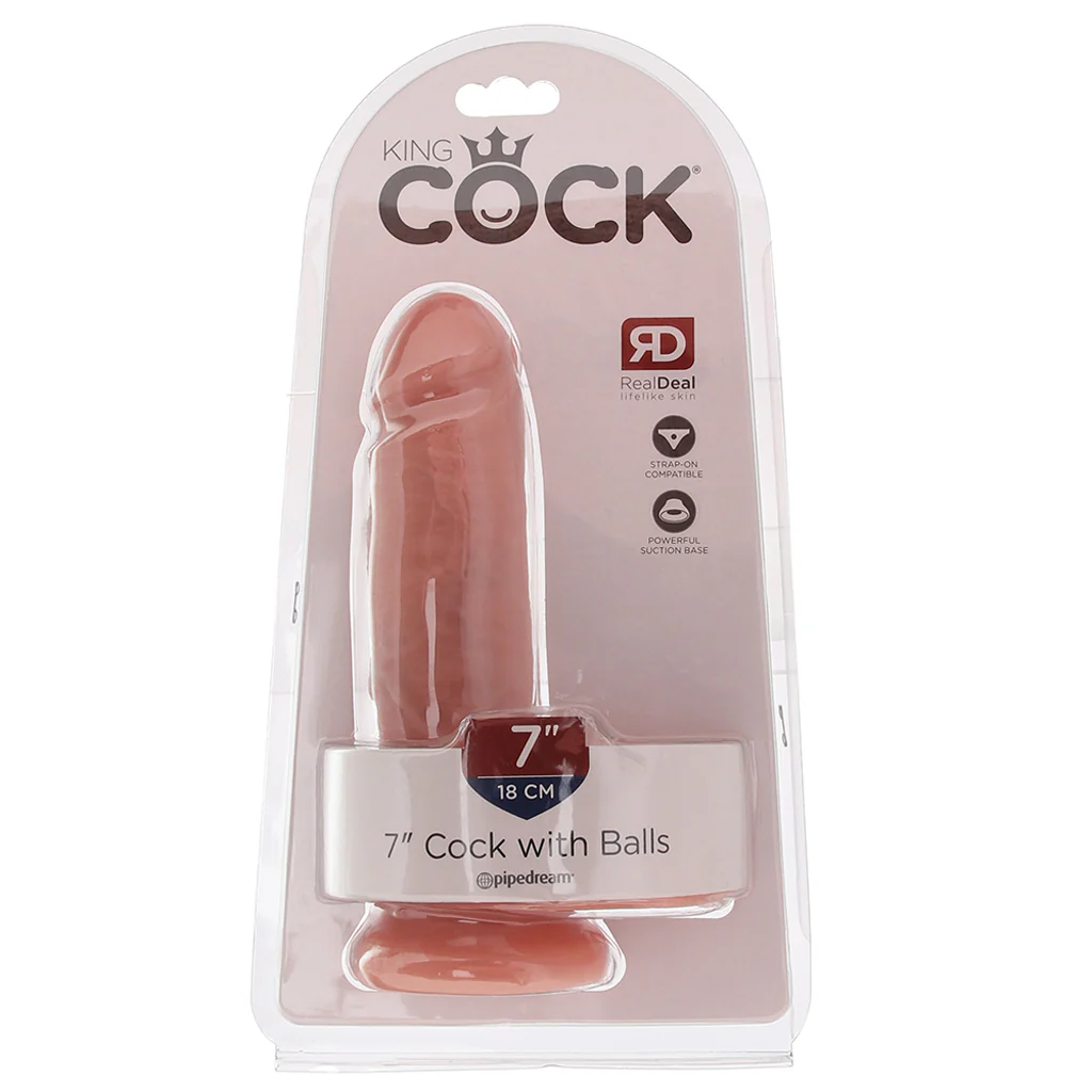 King Cock 7 Inch Cock with Balls in Flesh - Image 6