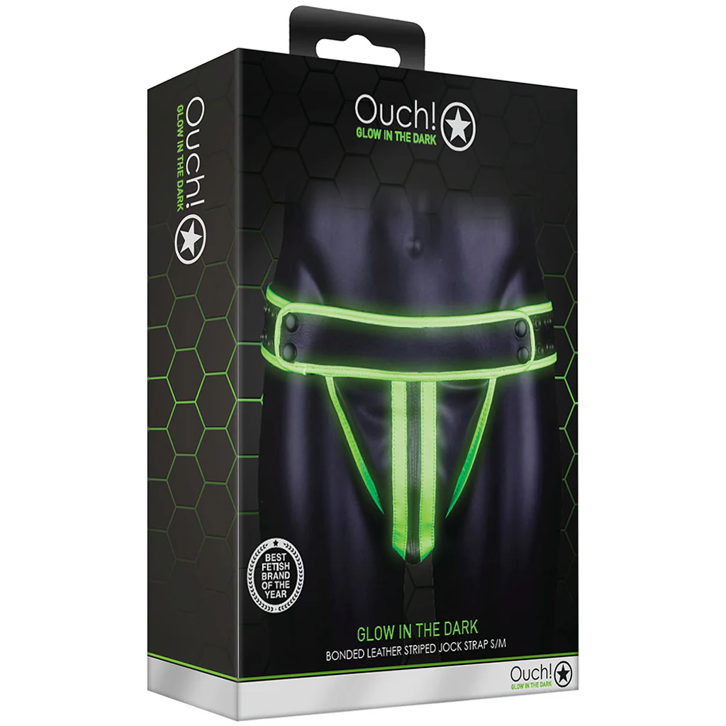 Ouch! Glow In The Dark Striped Jock Strap /M - Image 6