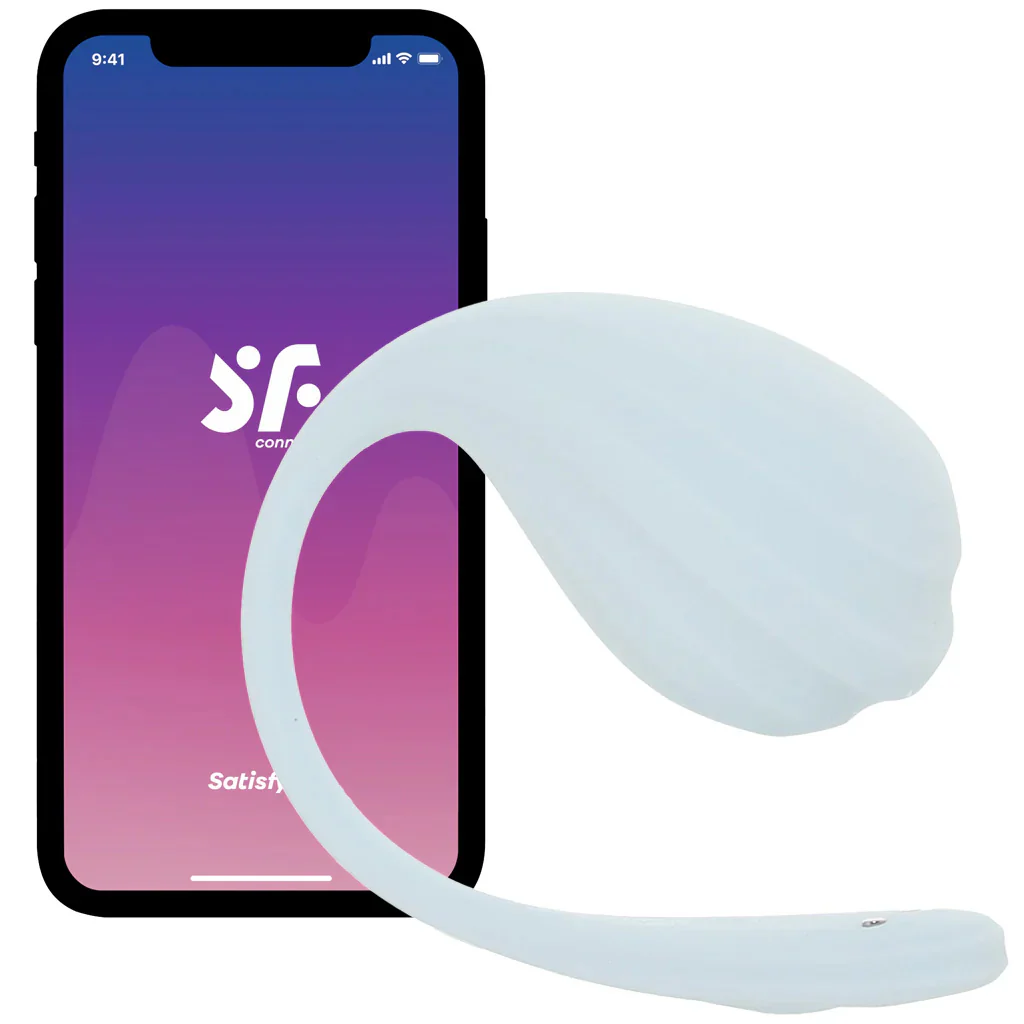 Satisfyer Smooth Petal Wearable Vibe in Light Blue