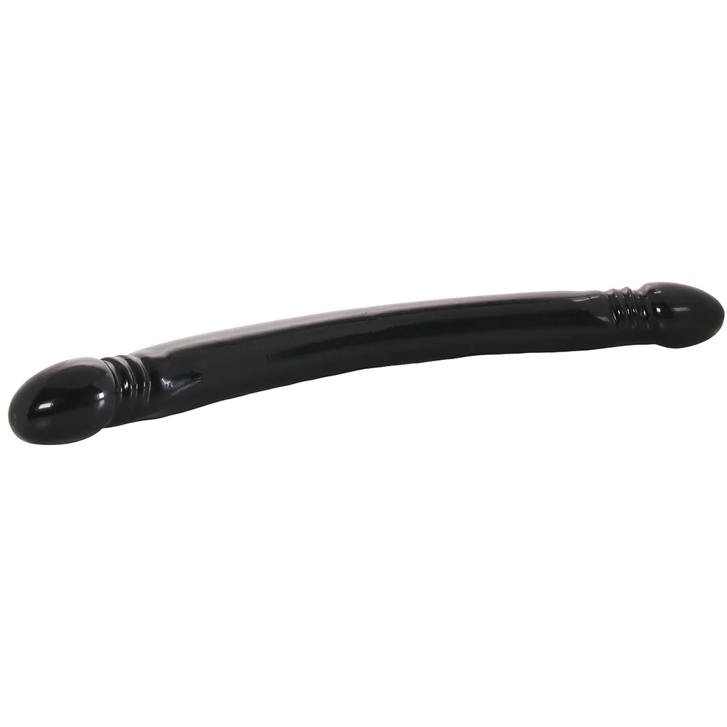 Smooth Double Header 18 Inch Dildo in Black - Image 2